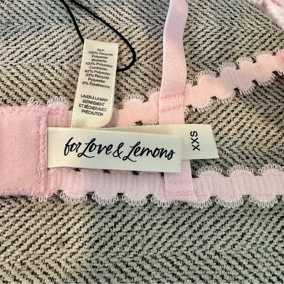 NWT For Love & Lemons Dottie Butterfly Underwire Bra Size XXS Pastel Lace - Picture 11 of 11